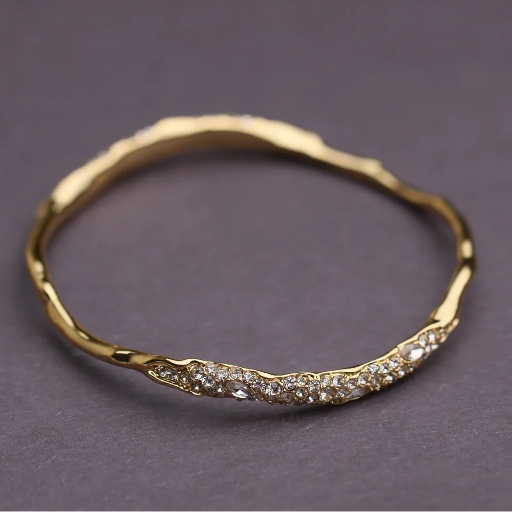 Alexis Bittar Gold and Silver Textured Bracelet